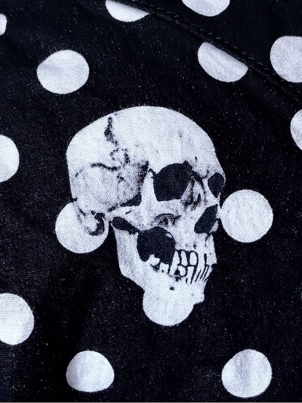 Hot Topic Goth Whimsigoth Punk Skull Rose Polka Dot Maximalist Crop Top XXL - Picture 4 of 8